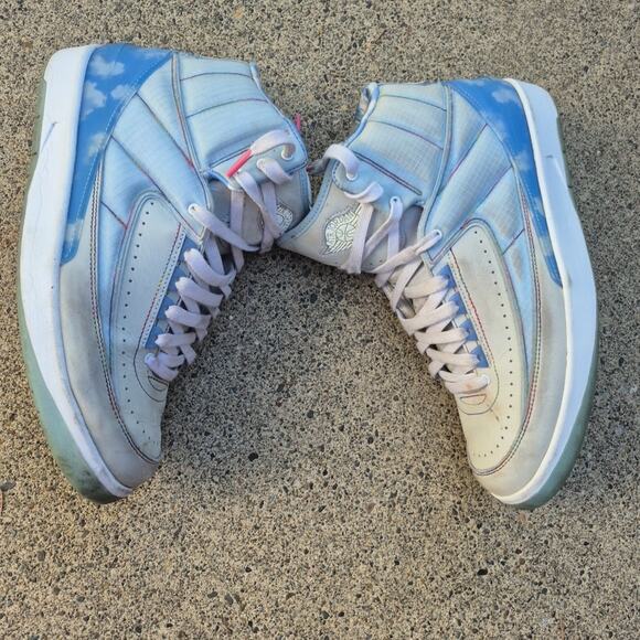 Air Jordan 2 J Balvin Retro Mens 10 Blue Sneakers Shoes 2022 DQ7691-419 - Picture 8 of 16